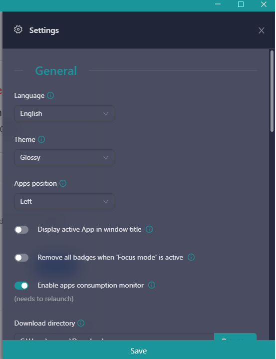 settings Desktop Hub
