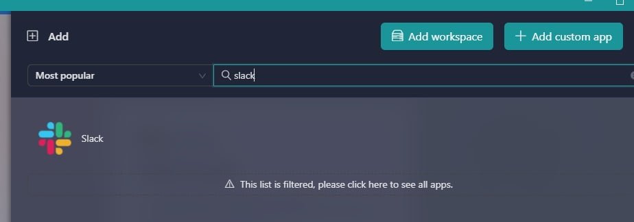 add applications Desktop Hub 2
