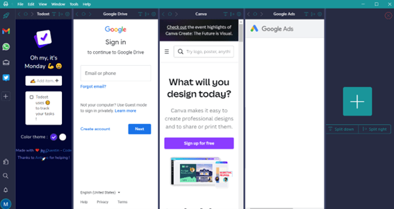 Desktop Hub Workspace