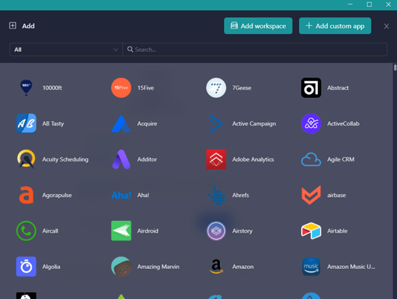 Desktop Hub Workspace