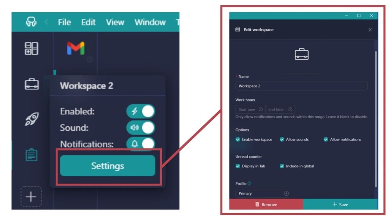 Desktop Hub Workspace