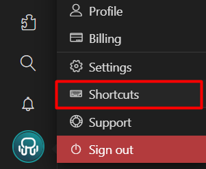 Desktop Hub Shortcuts
