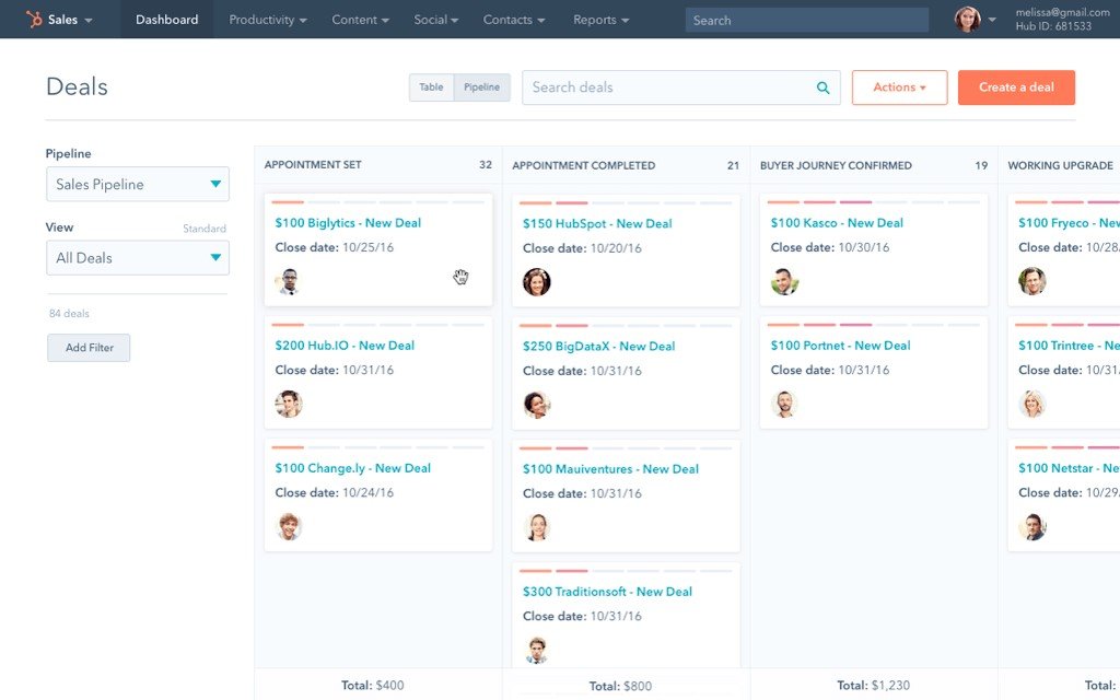 best sales apps for reps - HubSpot CRM