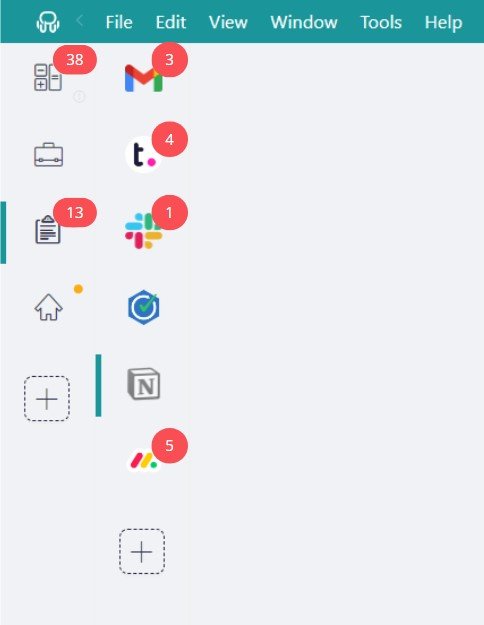 Desktop Hub highlights unread messages