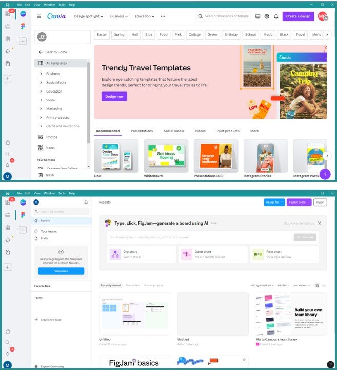 canva and figma in Desktop Hub