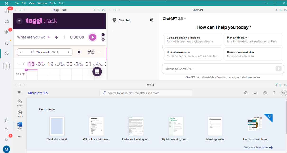 tile view time management