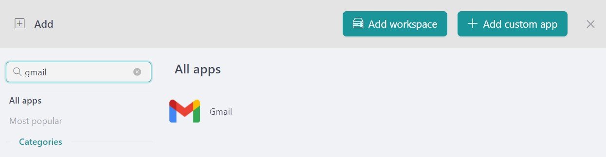 add gmail desktop app to Desktop Hub