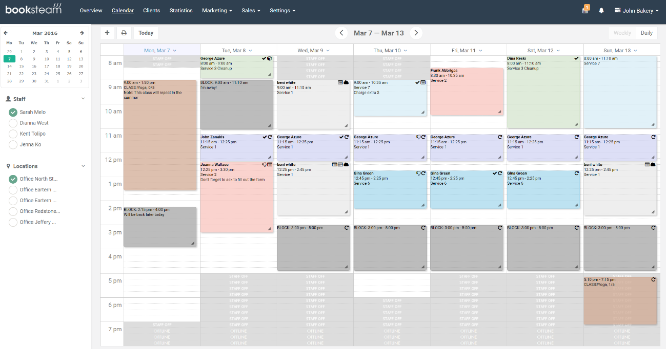 booksteam calendar
