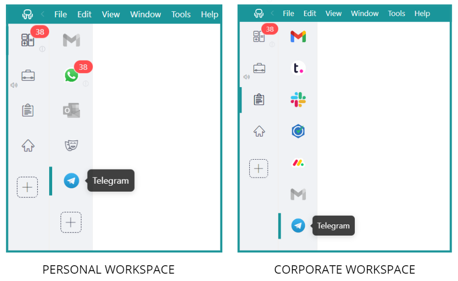 Multiple Telegram accounts on Desktop Hub
