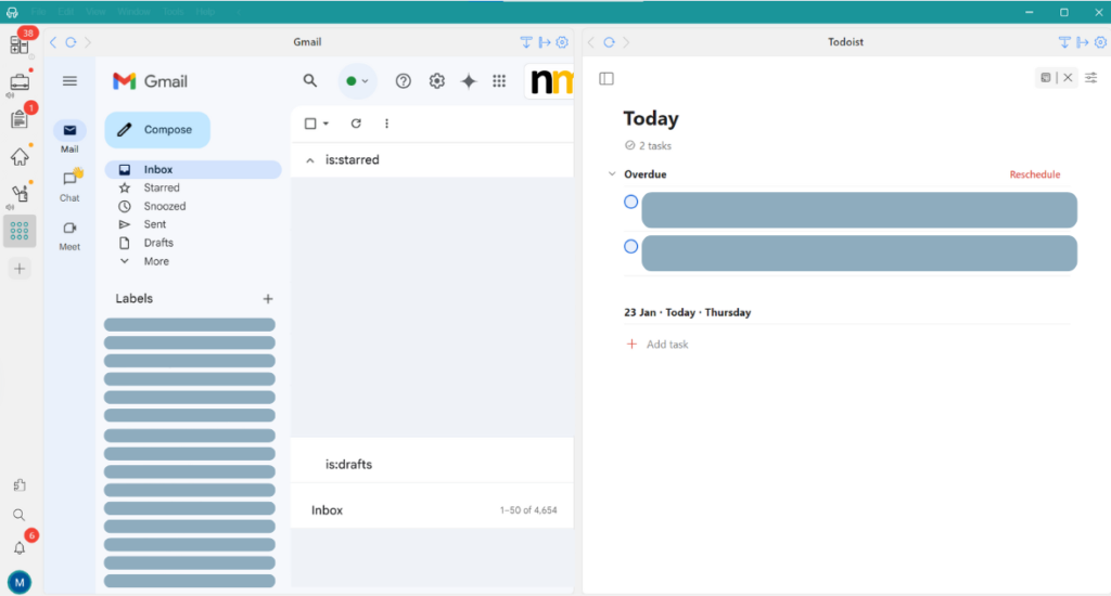 Desktop Hub Tile View-best app for email and task management