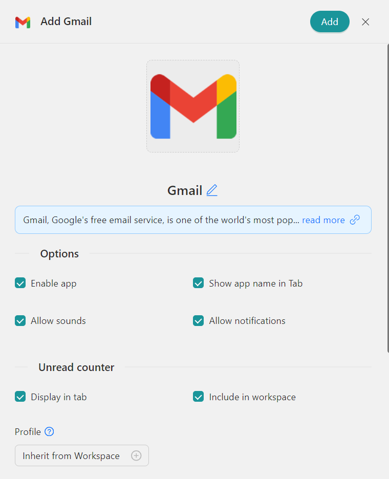 Configure Gmail-Desktop Hub