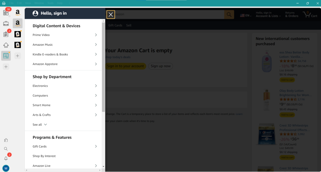 How to switch Amazon accounts on laptop-Desktop Hub