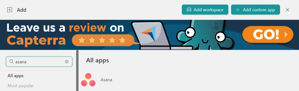 Add Asana Desktop Hub