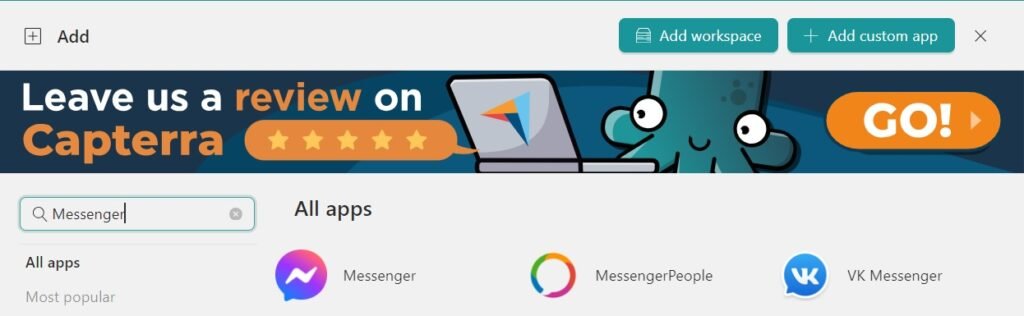 Add Messenger to Desktop Hub - What is the easiest way to use Facebook Messenger without the app