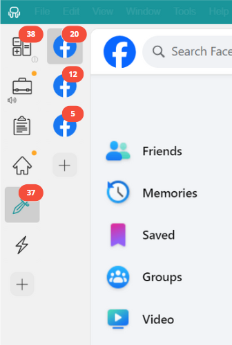 Facebook Desktop Hub notifications