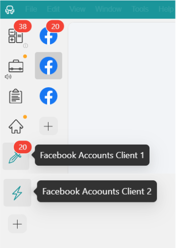 all your Facebook accounts with Desktop Hub Workspaces