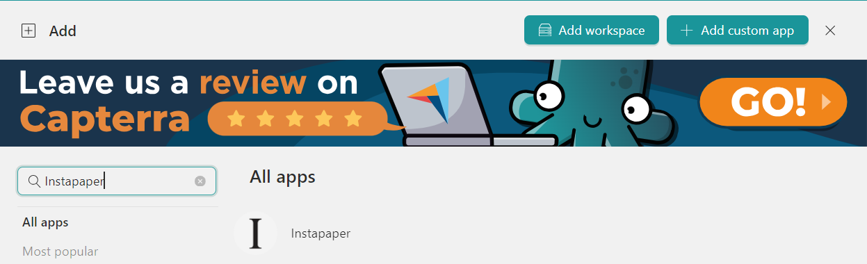Add Instapaper to Desktop Hub- Pocket alternatives
