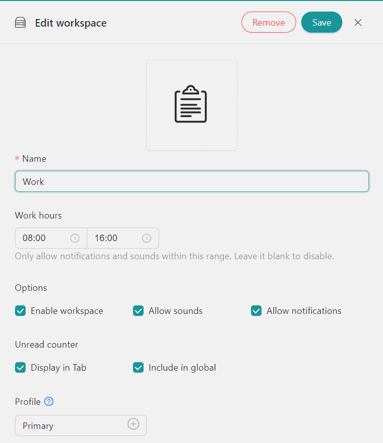 Add Workspace on Desktop Hub