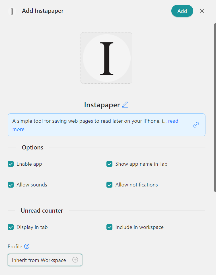 configure Instapaper to Desktop Hub- Pocket alternatives