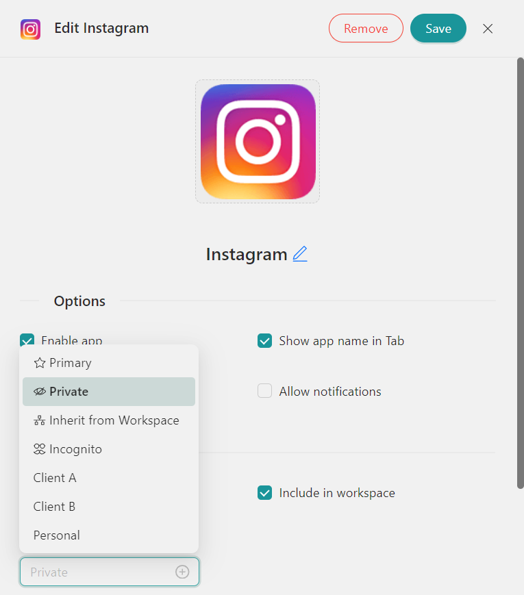 Intagram profiles Desktop Hub