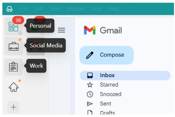 Desktop Hub workspaces - freelancer tools