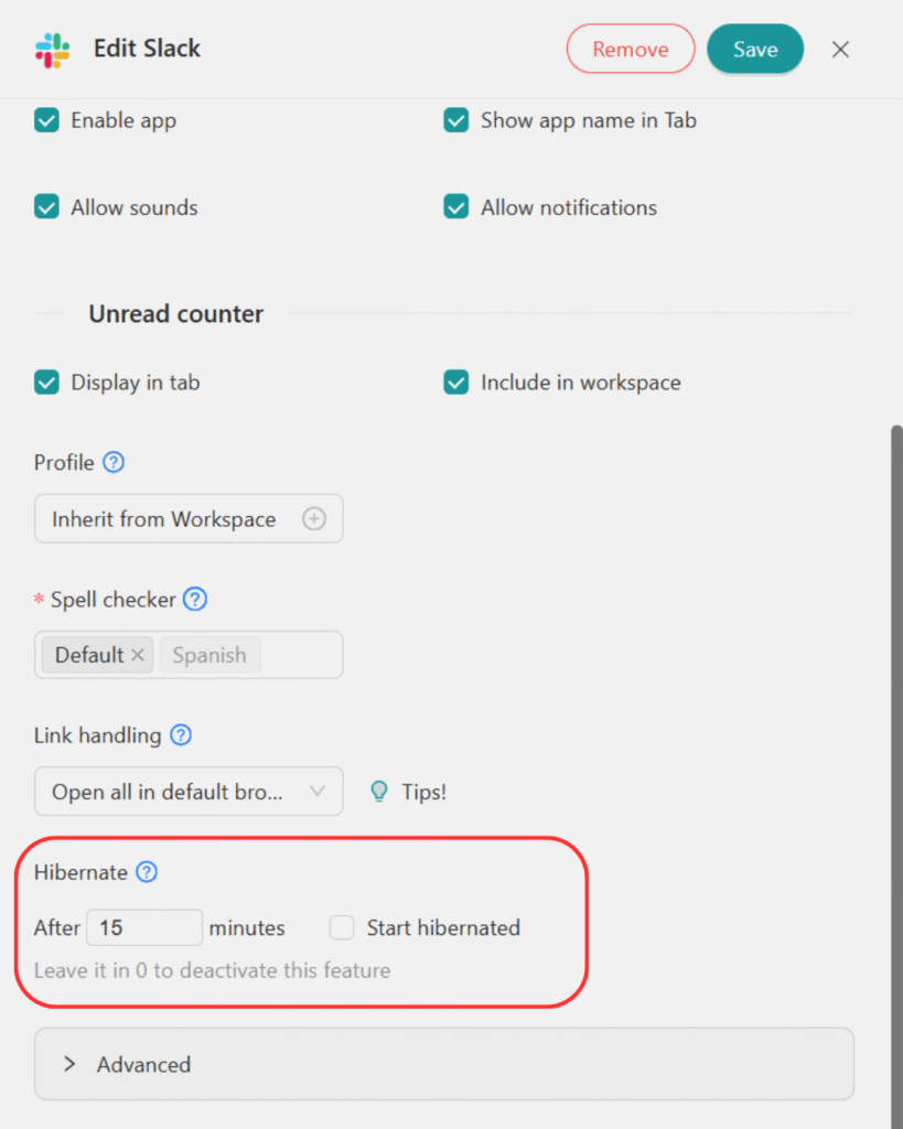 Hibernate apps - Desktop Hub