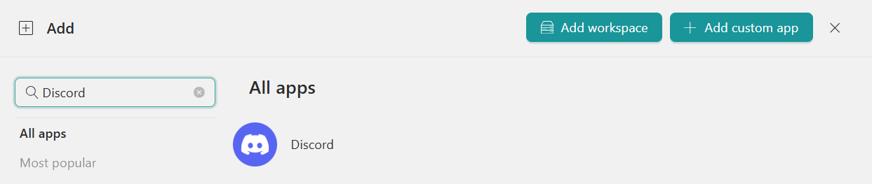Add Discord - Desktop Hub