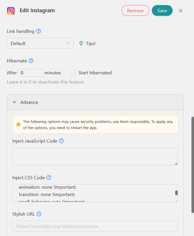 inject JavaScript and CSS code - Desktop Hub