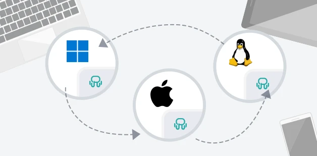 Desktop Hub running on Windows macOS and Linux