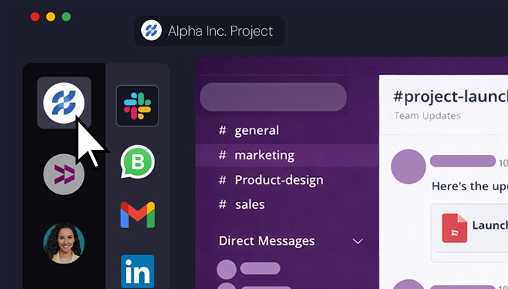 Switch between work contexts in Desktop Hub
